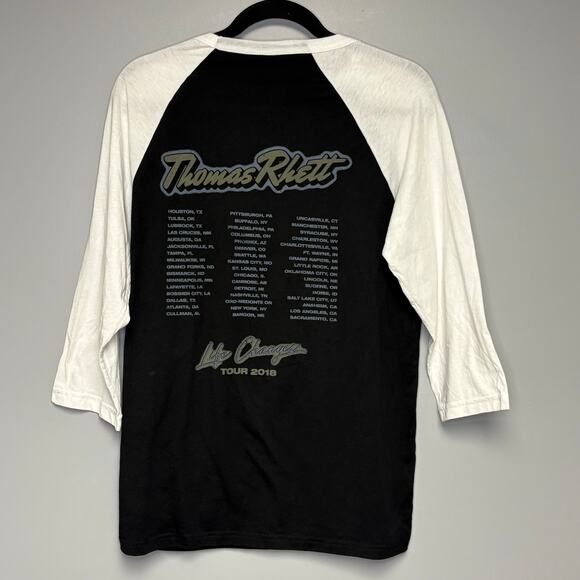 Thomas Rhett Merch 2018 Life Changes Tour Baseball Tee Womens Mens Unisex Sz M - Picture 4 of 5